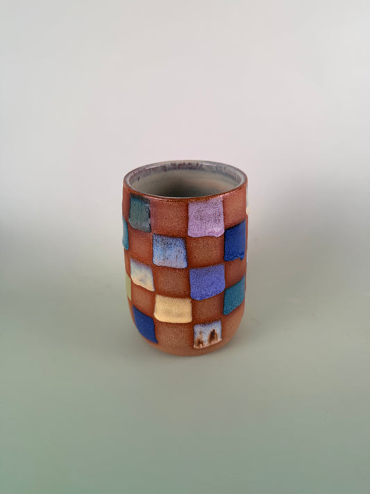 Colorful checked cup #3