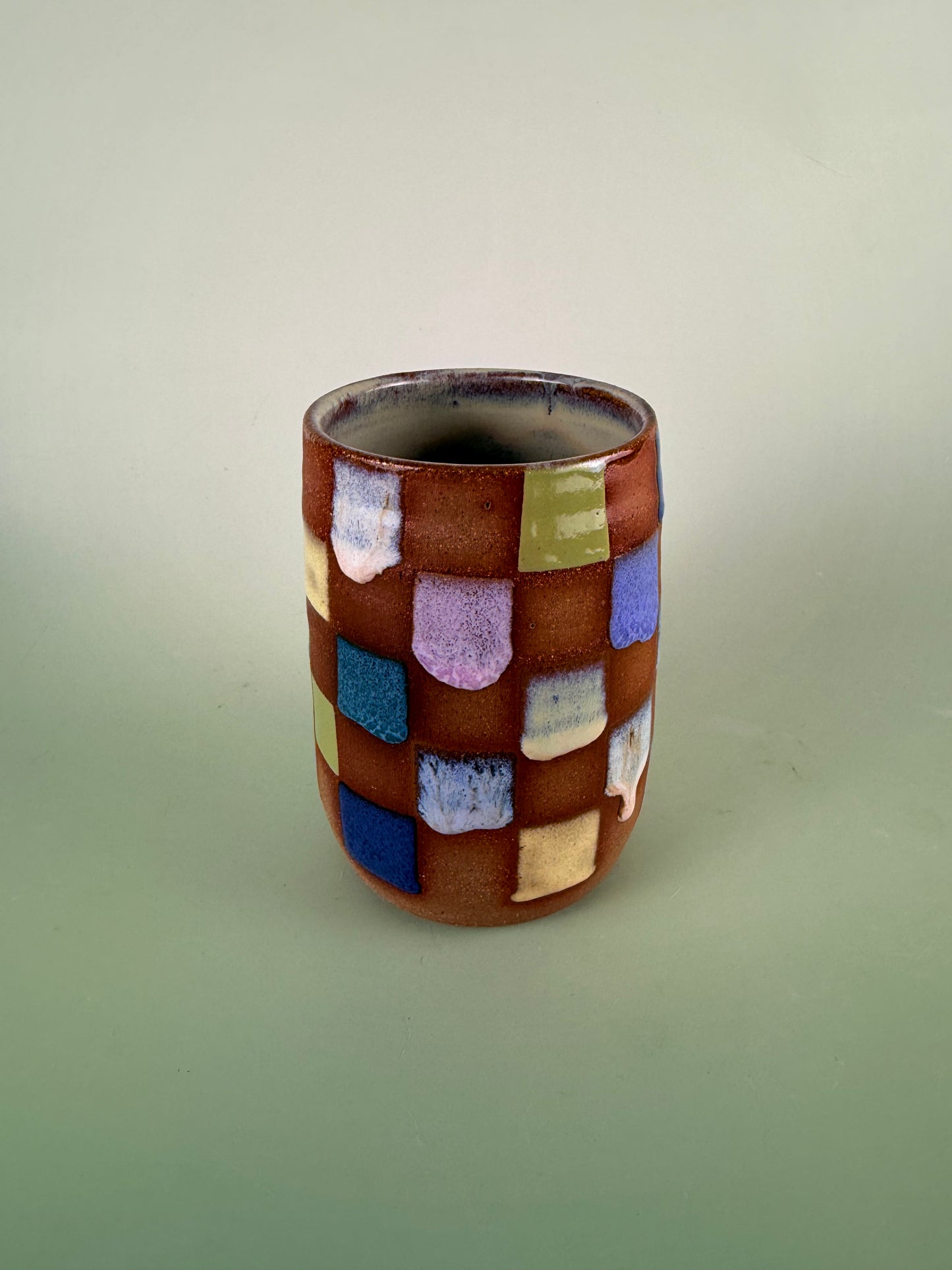 Colorful checked cup #3