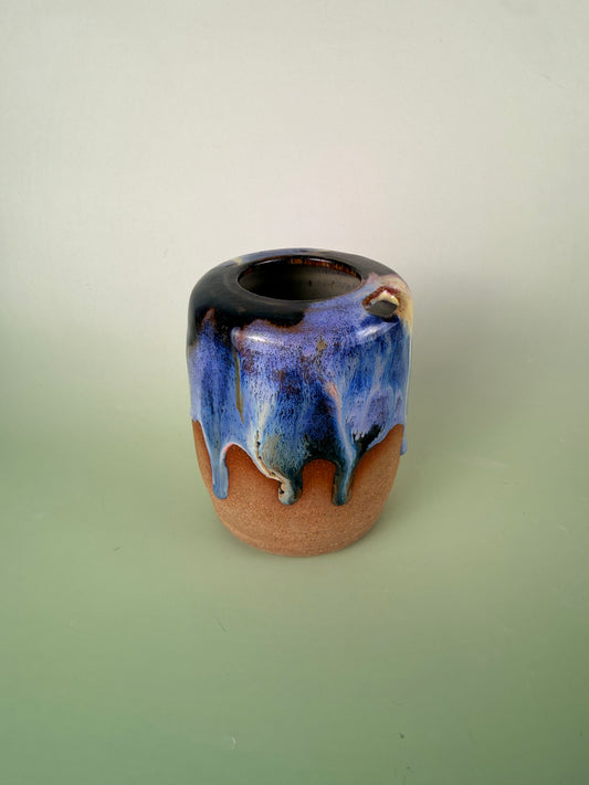 Dark clay sparkly travel cup