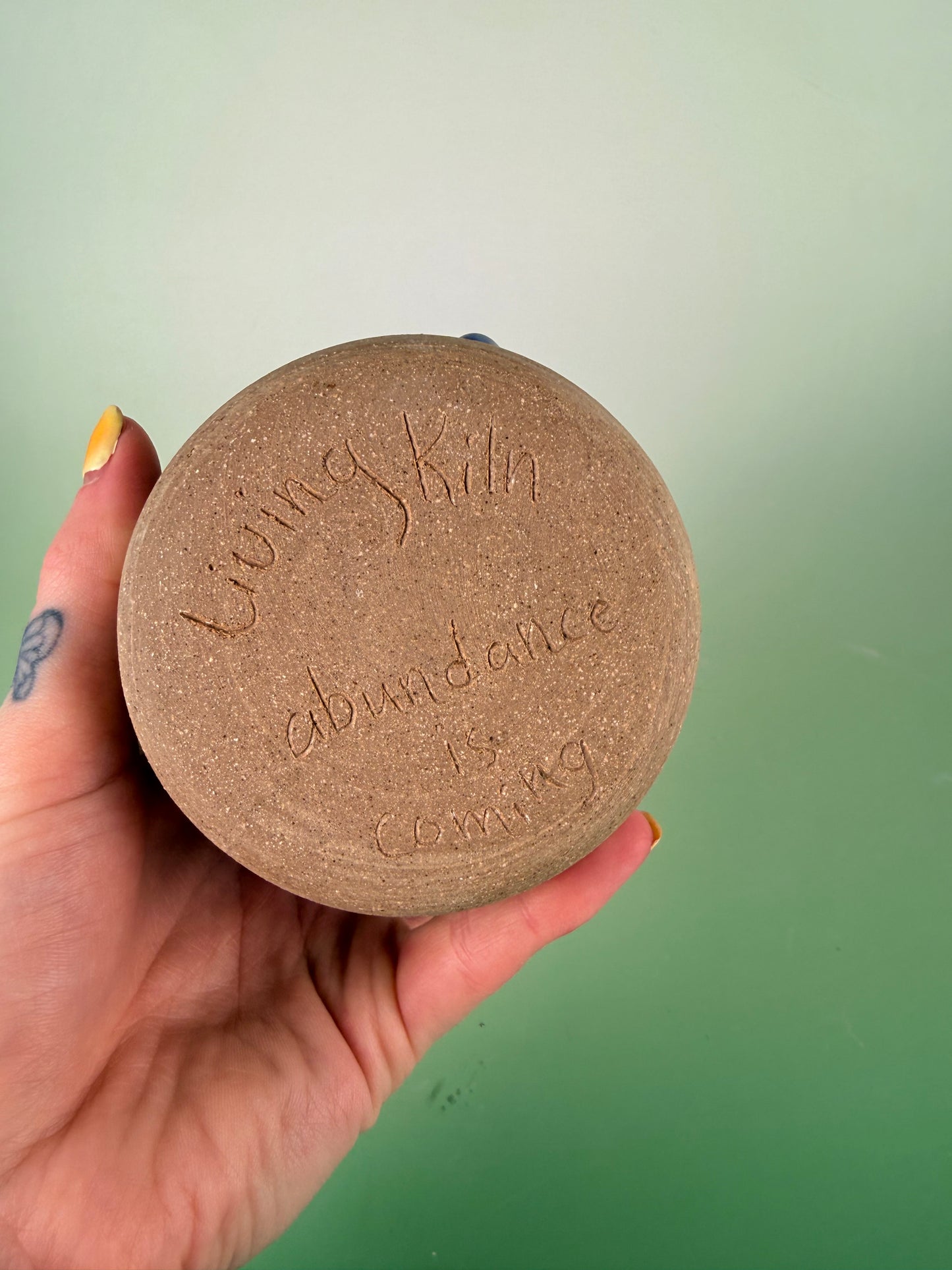 Dark clay sparkly travel cup