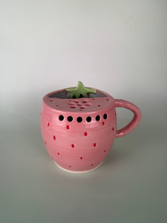 Pink strawberry berry bowl