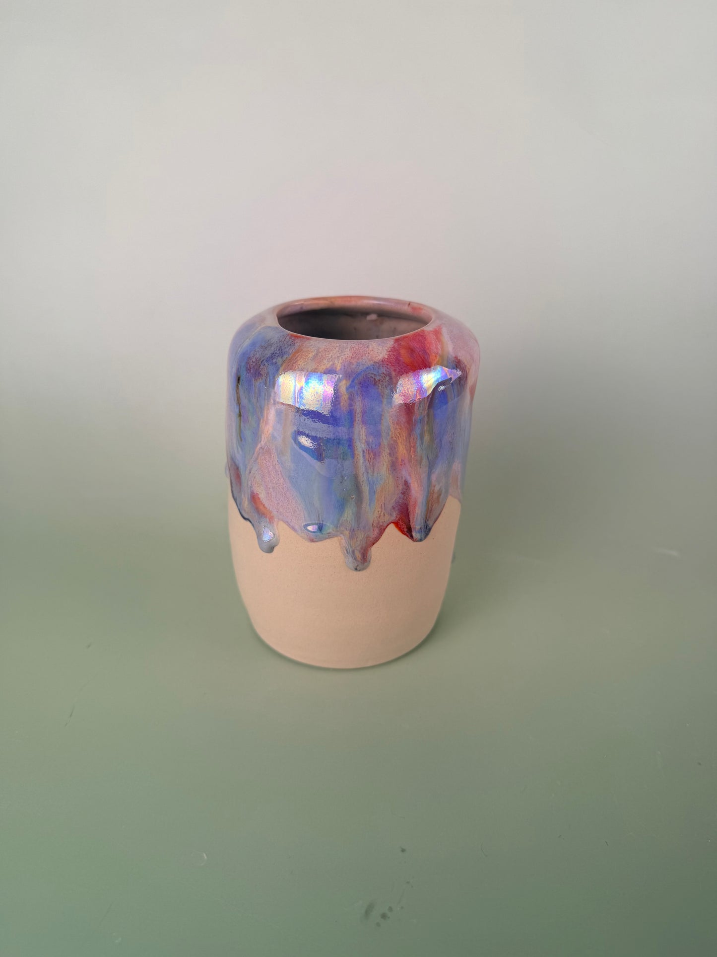 Iridescent drippy travel cup #1