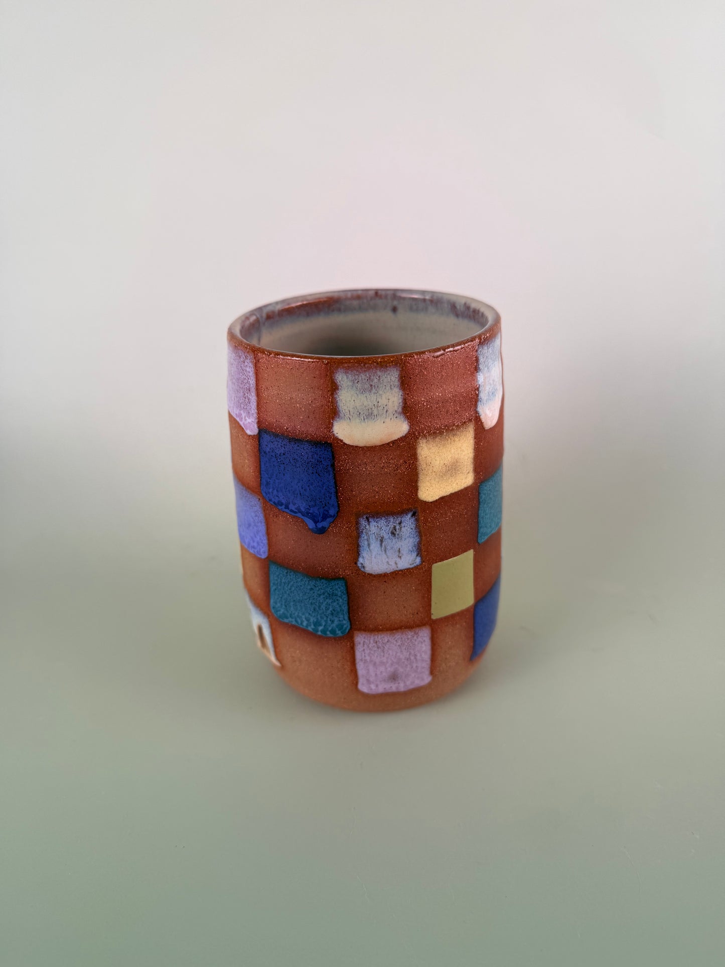 Colorful checked cup #3