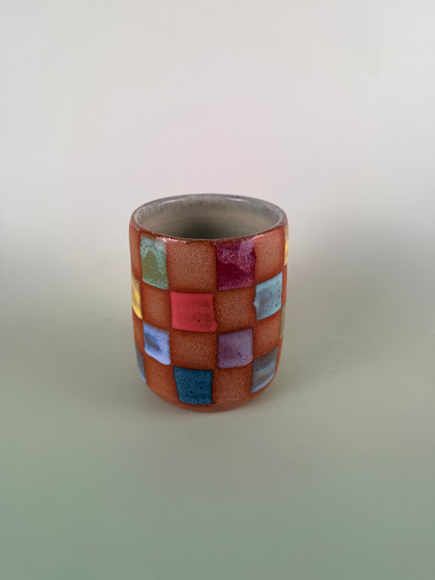 Colorful checked cup #2