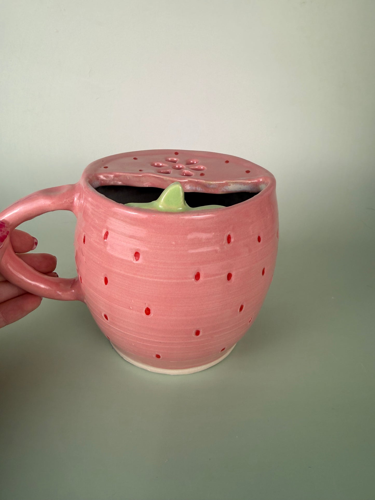 Pink strawberry berry bowl