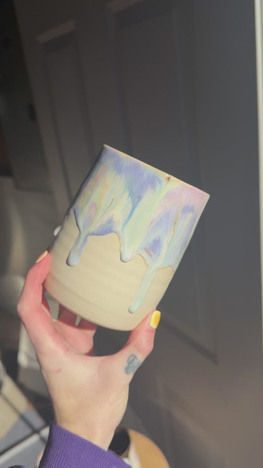 Pastel drippy cup “to do: be happy” discounted